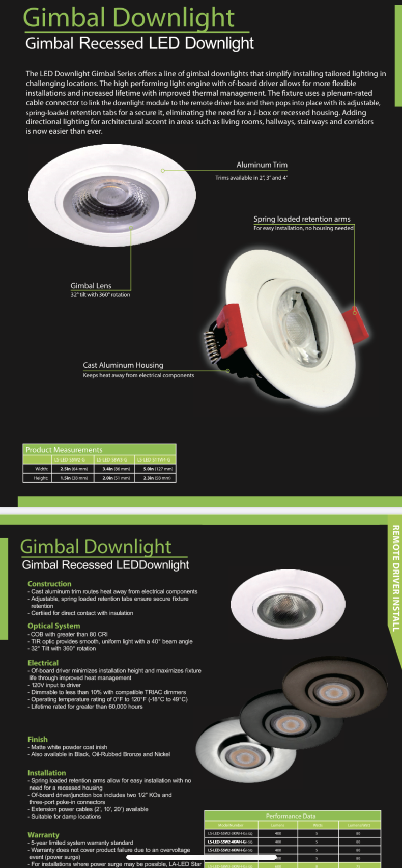 LED Recessed Gimbal Ceiling Lights - Image 9